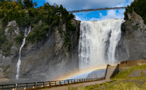 Hotel Nouvelle-France Quebec – Montmorency Falls near Quebec City, outdoor activity with waterfall view